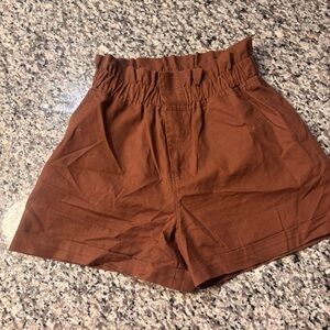 High Waist Brown Women's Shorts